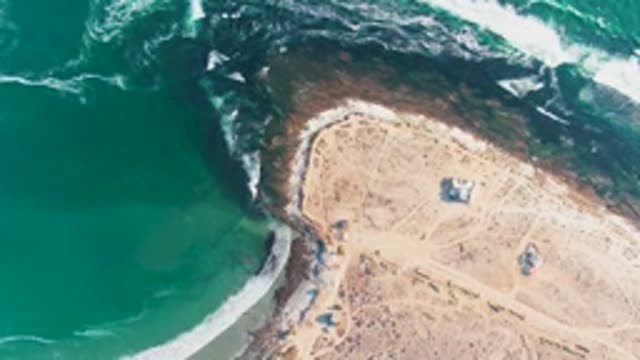 LA BOCANA BCS MEXICO-2022: Waves Lapping Sandy and Rocky Coastline
