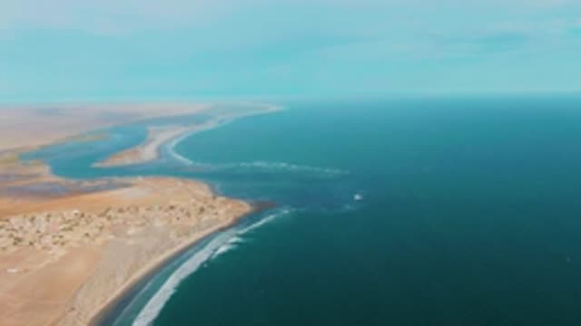 LA BOCANA BCS MEXICO-2022: Desert Coast with River and Coastal Settlement