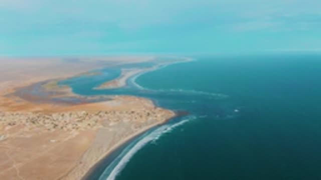 LA BOCANA BCS MEXICO-2022: Car Driving on Desert Coast Road