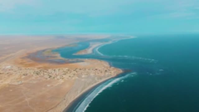 LA BOCANA BCS MEXICO-2022: Coastal Desert with River and Small Settlement