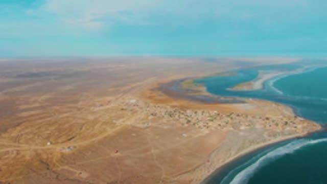 LA BOCANA BCS MEXICO-2022: Desert Coast Village and Ocean From Above