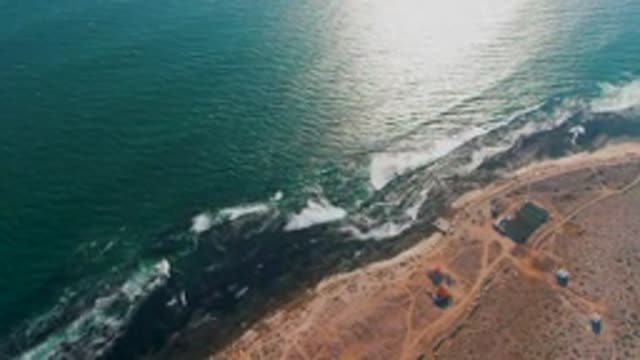LA BOCANA BCS MEXICO-2022: Waves Rolling Onto Rocky and Sandy Coastline