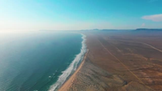 LA BOCANA BCS MEXICO-2022: Desert Coastline with Ocean Waves and Dunes