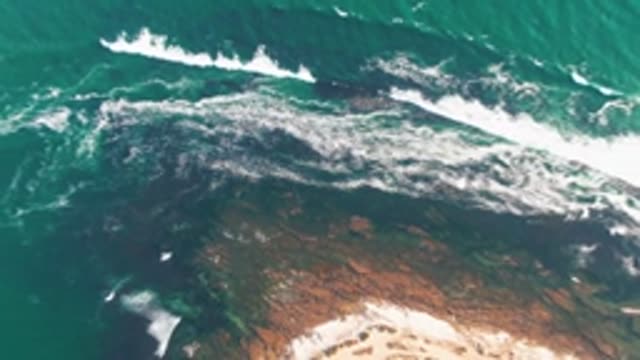LA BOCANA BCS MEXICO-2022: Waves Crashing on Rocky Shore and Sandy Beach