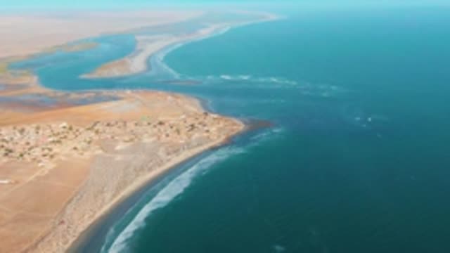 LA BOCANA BCS MEXICO-2022: Coastal Settlement at River Mouth with Sandy Shore