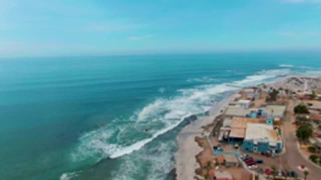 PUENTA ABREOJOS BCS MEXICO-2022: Waves Breaking on Sandy Coastal Shoreline
