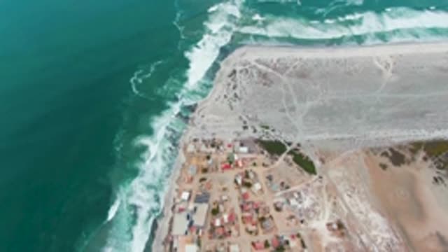 PUENTA ABREOJOS BCS MEXICO-2022: Coastal Village and Ocean Waves in Motion