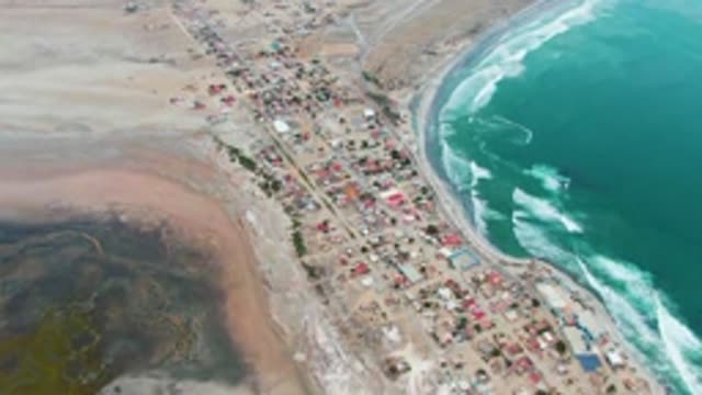 PUENTA ABREOJOS BCS MEXICO-2022: Coastal Village Along Ocean and Sandy Shore