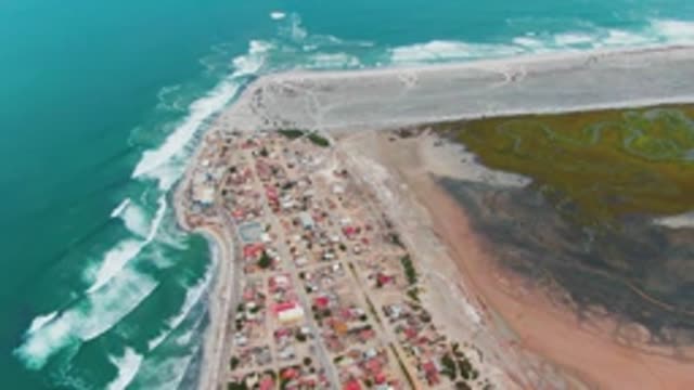 PUENTA ABREOJOS BCS MEXICO-2022: Coastal Village and Breaking Ocean Waves