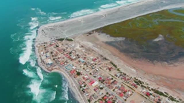 PUENTA ABREOJOS BCS MEXICO-2022: Coastal Village with Ocean Waves and Road