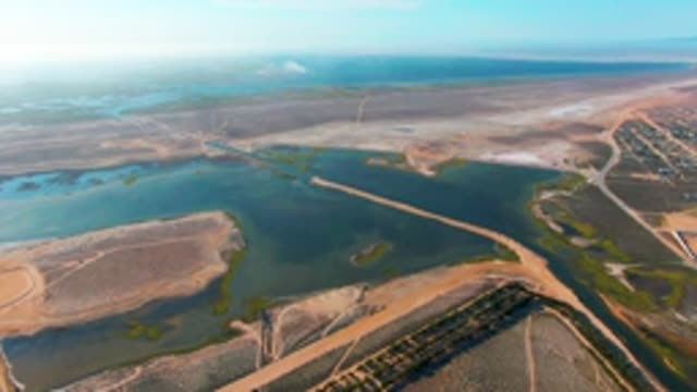 GUERRERO NEGRO BCS MEXICO-2022: Arid Reservoir with Subtle Water Movement