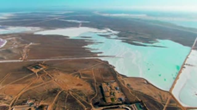 GUERRERO NEGRO BCS MEXICO-2022: Salt Ponds and Industrial Infrastructure in Arid Landscape
