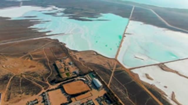 GUERRERO NEGRO BCS MEXICO-2022: Evaporation Ponds and Industrial Site in Arid Landscape