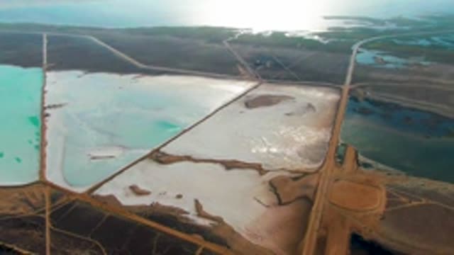 GUERRERO NEGRO BCS MEXICO-2022: Shifting Water Levels in Industrial Salt Ponds