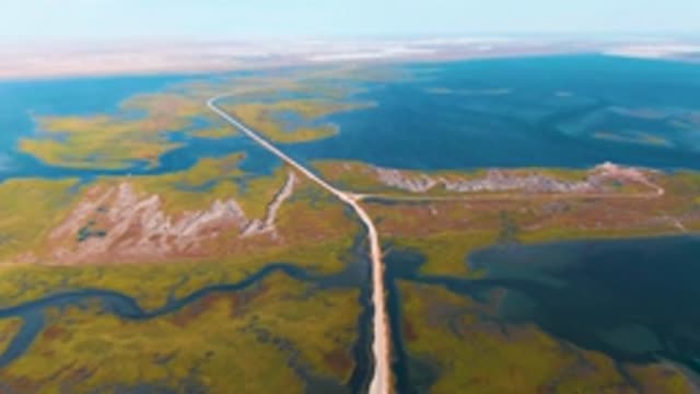 GUERRERO NEGRO BCS MEXICO-2022: Winding Road Through Tundra and Waterways