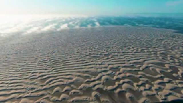 GUERRERO NEGRO BCS MEXICO-2022: Rippled Sand Dunes Under Clear Blue Sky