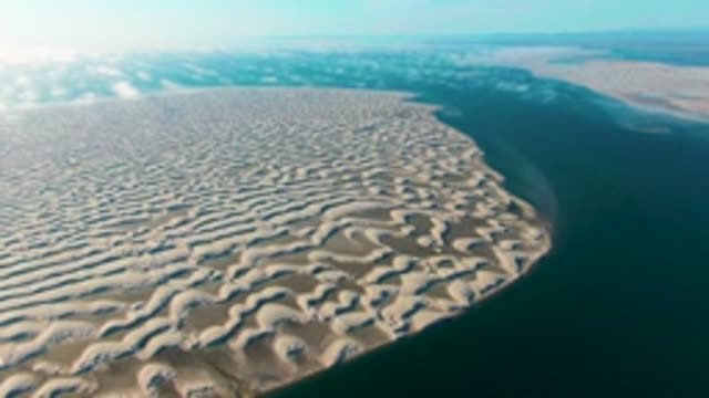 GUERRERO NEGRO BCS MEXICO-2022: Sandy Dunes Along Ocean Shoreline