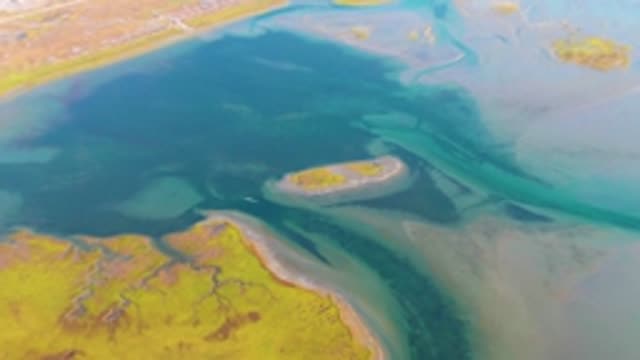 GUERRERO NEGRO BCS MEXICO-2022: Coastal Marshes and Water Channels From Above