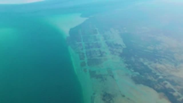 GUERRERO NEGRO BCS MEXICO-2022: Coastal Grid Layout and Turquoise Ocean Waters