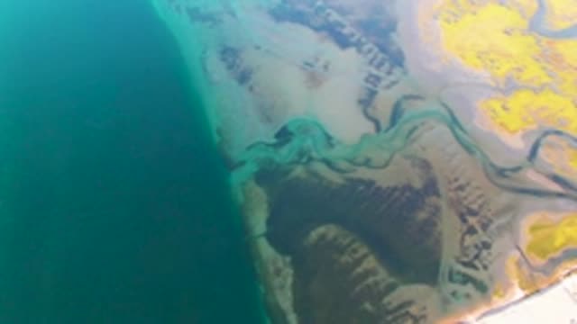 GUERRERO NEGRO BCS MEXICO-2022: Coastal River Delta with Dynamic Water Flow