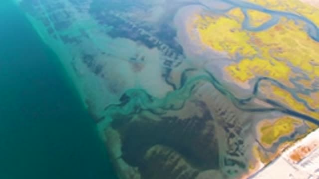 GUERRERO NEGRO BCS MEXICO-2022: Receding Tide Exposes Intertidal Mudflats