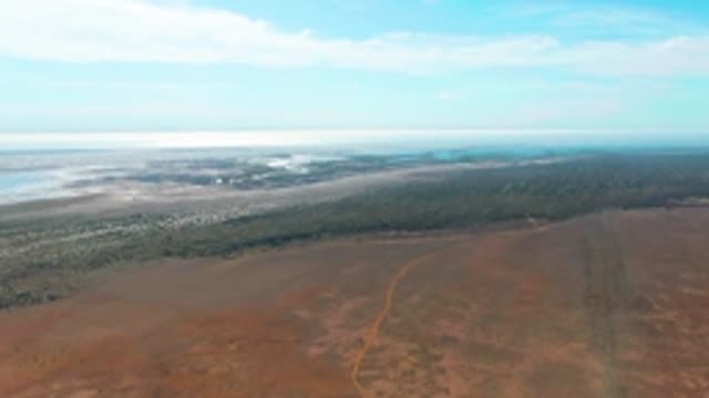 GUERRERO NEGRO BCS MEXICO-2022: Shoreline with Forest, Shallow Water, and Red Earth