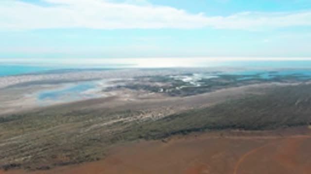 GUERRERO NEGRO BCS MEXICO-2022: Coastal Wetlands and Ocean Shore From Above