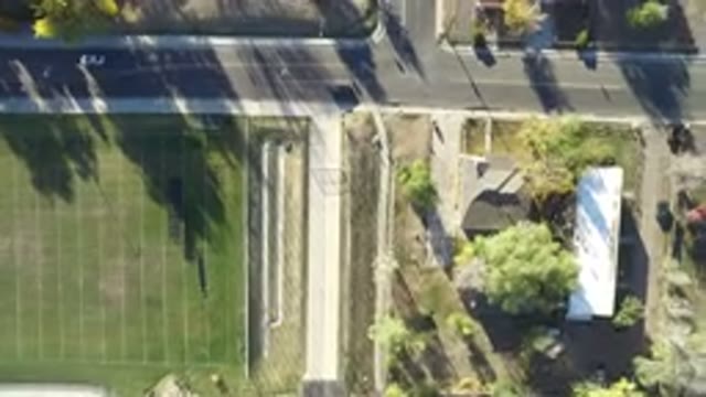 HIDDEN LAKE COLORADO-2016: Aerial View Of A Tennis Court And Road