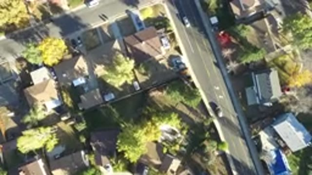HIDDEN LAKE COLORADO-2016: Drone Footage Of A Motorway Showing Cars Going