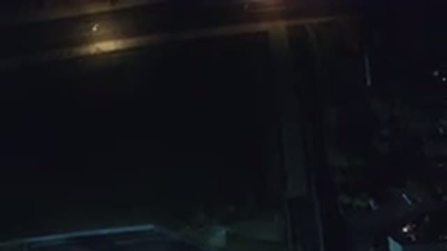 HIDDEN LAKE COLORADO-2016: A Public Street During The Midnight With Street Lamps