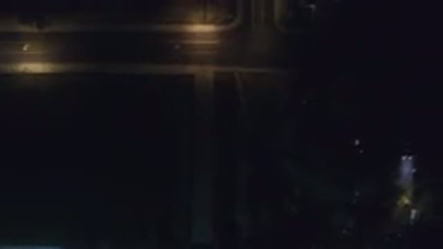 HIDDEN LAKE COLORADO-2016: Aerial View Looking At A Street Intersection At Night