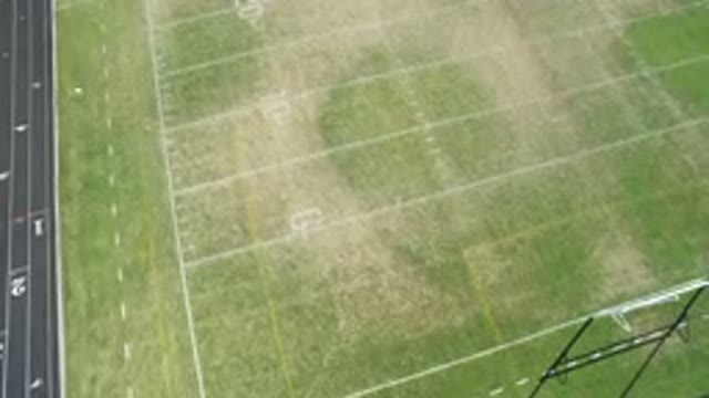 HIDDEN LAKE COLORADO-2016: Aerial View of Football Field