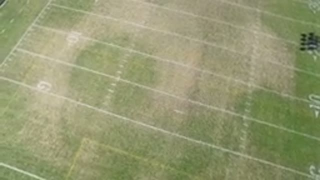 HIDDEN LAKE COLORADO-2016: Overhead View Of A Football Field