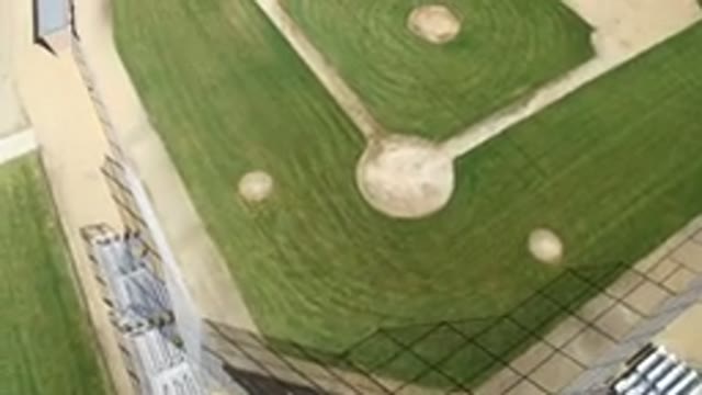 HIDDEN LAKE COLORADO-2016: Aerial Footage Of A Baseball Field With Well Kept