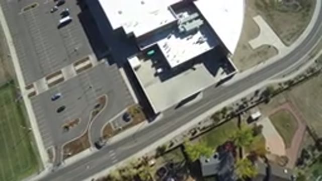 HIDDEN LAKE COLORADO-2016: Aerial View Of A Parking Lot With A Car
