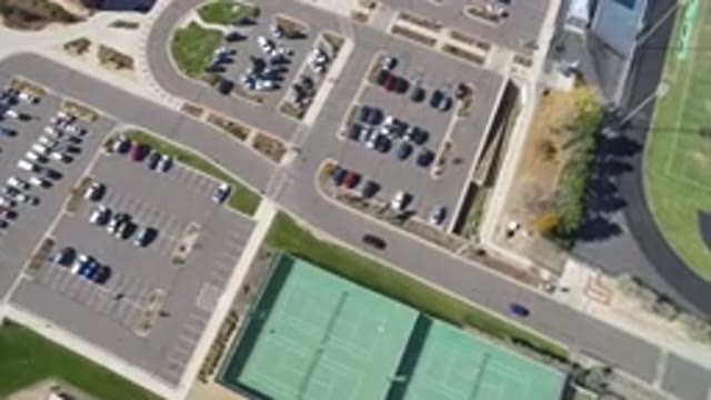 HIDDEN LAKE COLORADO-2016: Car Park Near Sports Field and Tennis Court