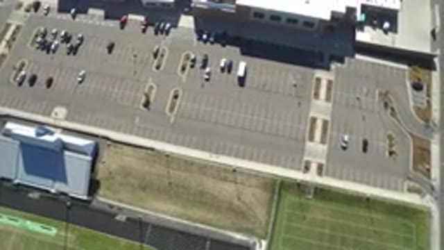 HIDDEN LAKE COLORADO-2016: Top View Of A Shopping Mall
