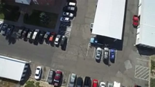 HIDDEN LAKE COLORADO-2016: A Top View Of Buildings And Cars Packed With Good