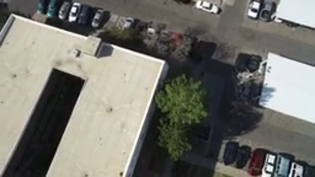 HIDDEN LAKE COLORADO-2016: Fantastic Aerial View Of A Commercial Parking Space