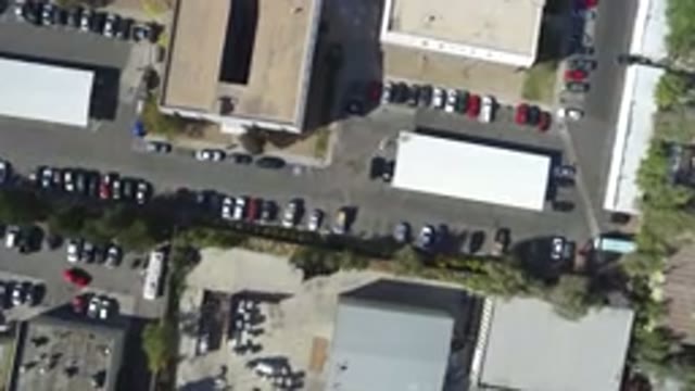 HIDDEN LAKE COLORADO-2016: Aerial View Of Parking Area Filled With Cars Near A Commercial Complex