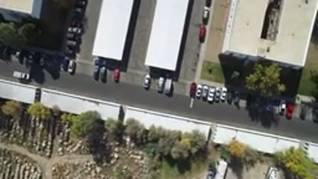 HIDDEN LAKE COLORADO-2016: Fantastic Aerial View Of A Commercial Parking Lot