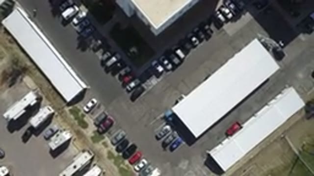 HIDDEN LAKE COLORADO-2016: Aerial View Of A Public Parking Lot Near The Complex