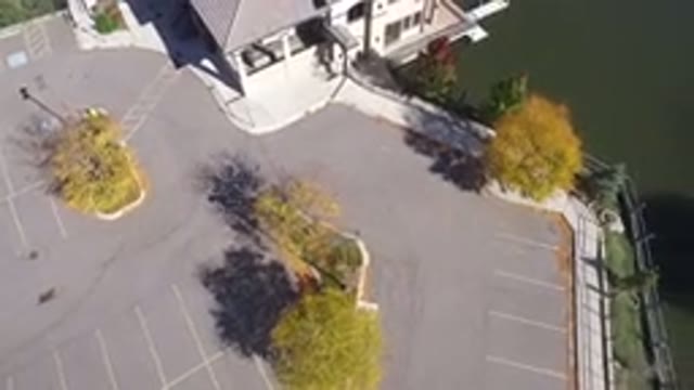 HIDDEN LAKE COLORADO-2016: Aerial View Of House Next To Sea With Road Nearby