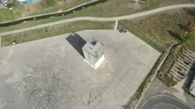 HIDDEN LAKE COLORADO-2016: An Aerial View Of A Tower And Images On The Ground