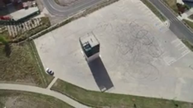 HIDDEN LAKE COLORADO-2016: Aerial Footage Of A Concrete Slab With A Very Tall