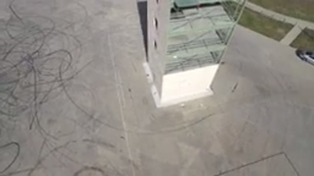 HIDDEN LAKE COLORADO-2016: Top View Of A Three Story Tower With Spiral Floor Design