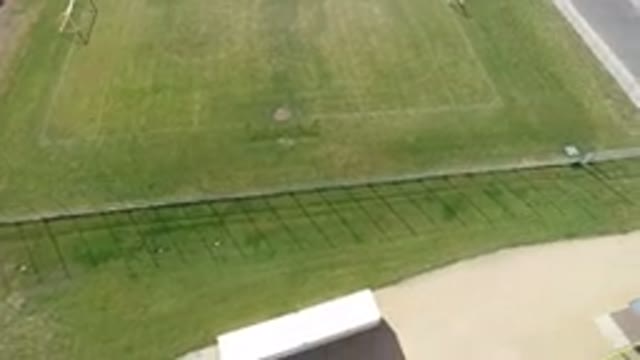 HIDDEN LAKE COLORADO-2016: An Aerial View Of A Soccer Field And Road