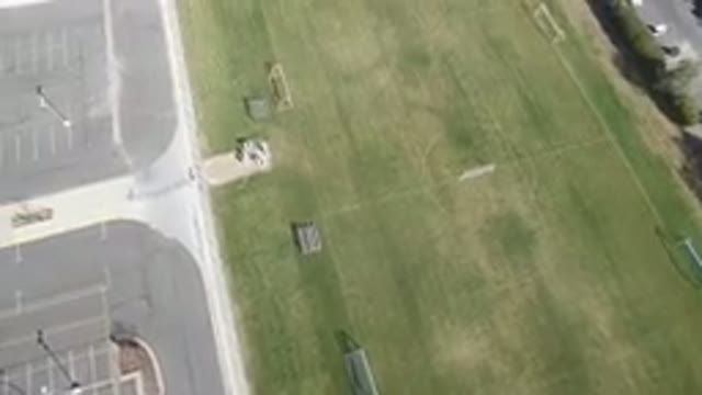 HIDDEN LAKE COLORADO-2016: Aerial Drone Footage Of A Soccer Field And Shopping Center