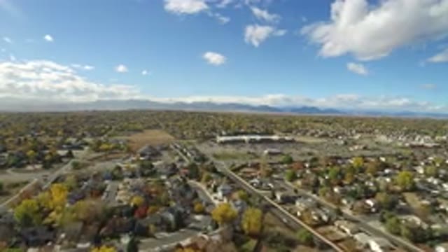 HIDDEN LAKE COLORADO-2016: Aerial Footage Of A Town With Mountains In The