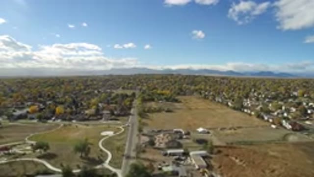 HIDDEN LAKE COLORADO-2016: Spectacular Aerial View Of A City Landscape And A